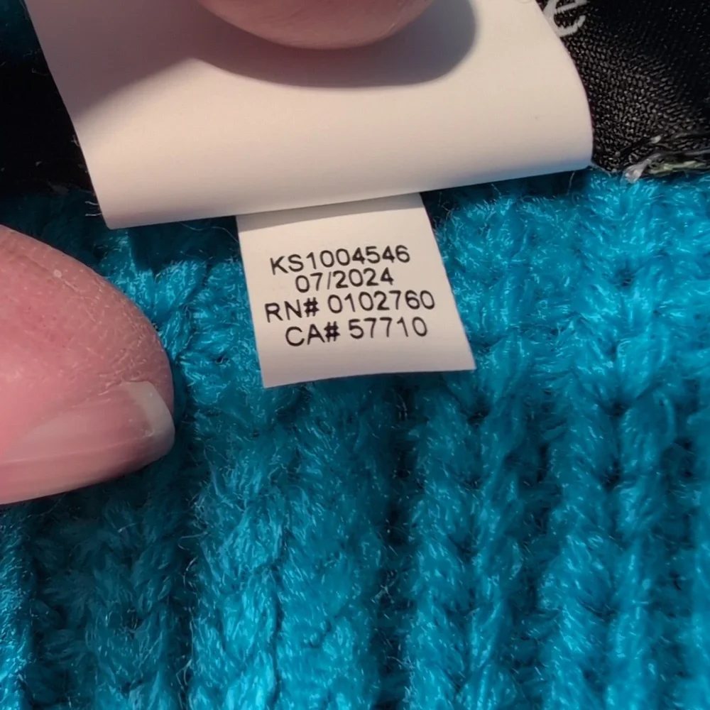 Kate Spade New York Spade Cuff Wool Blend Beanie in Bright Cerulean